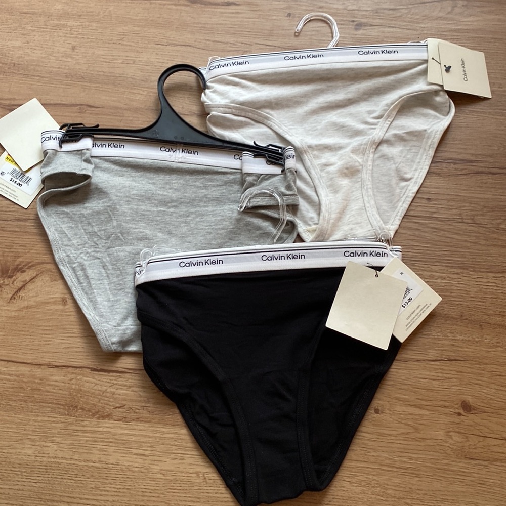 3 NWT Calvin Klein Cotton Modal Balance Bikini size M